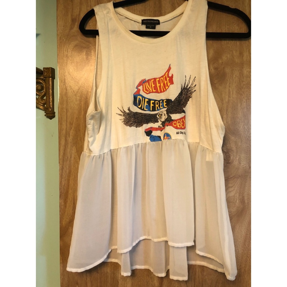 OBEY graphic tee babydoll top